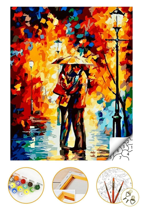 Sayılarla Boyama Seti Kasnaklı 40x50 cm Boyalar ve Fırçalar Dahil