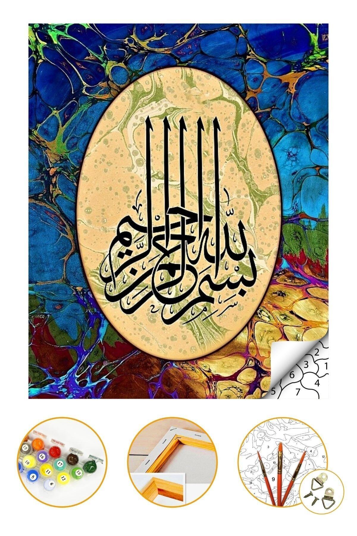 Sayılarla Boyama Seti Kasnaklı 40x50cm Boyalar Ve Fırçalar Dahil