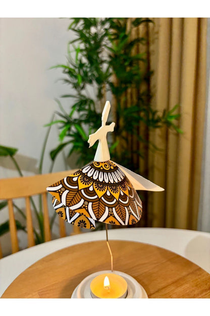 Mum Işığıyla Dönen Semazen - Dönen Mumluk - Kamer