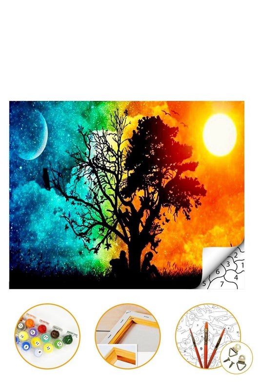 Sayılarla Boyama Seti Kasnaklı 40x50cm Boyalar Ve Fırçalar Dahil
