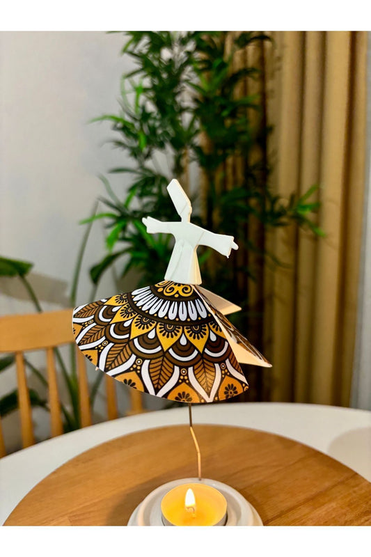 Mum Işığıyla Dönen Semazen - Dönen Mumluk - Kamer