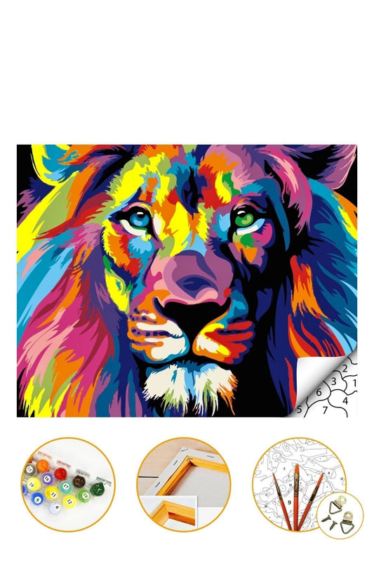 Sayılarla Boyama Hobi Seti Çerçeveli 40x50 cm Numaralı Akrilik Boya Kendin Yap Tablo Seti