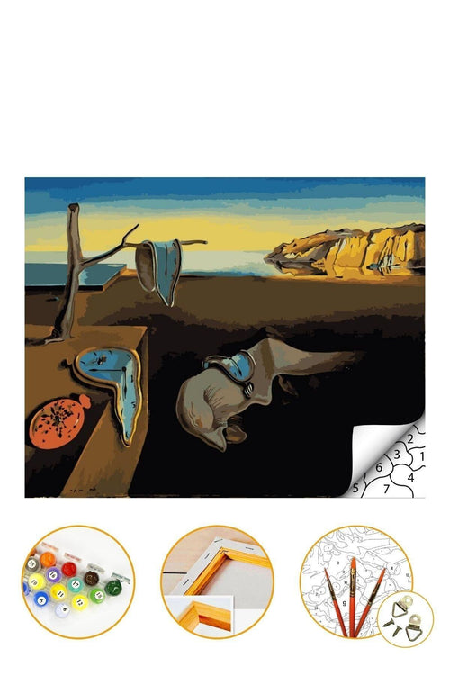 Sayılarla Boyama Hobi Seti "boyalar Ve Fırçalar Dahil Çerçeveli 40x50 cm