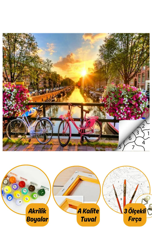 Sayılarla Boyama Seti Kasnaklı 40x50cm Boyalar Ve Fırçalar Dahil