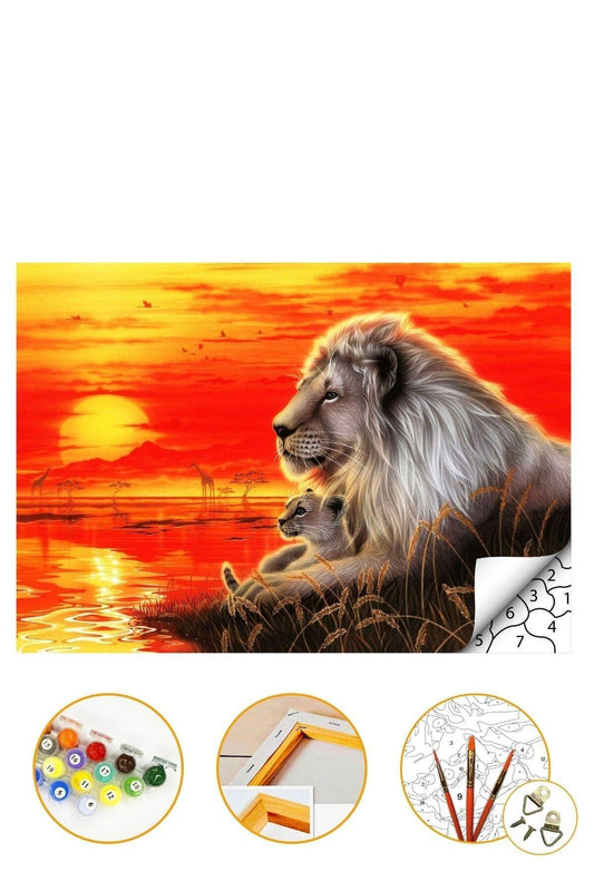 Sayılarla Boyama Hobi Seti 40 X 50 Cm "aslan Cimbom"