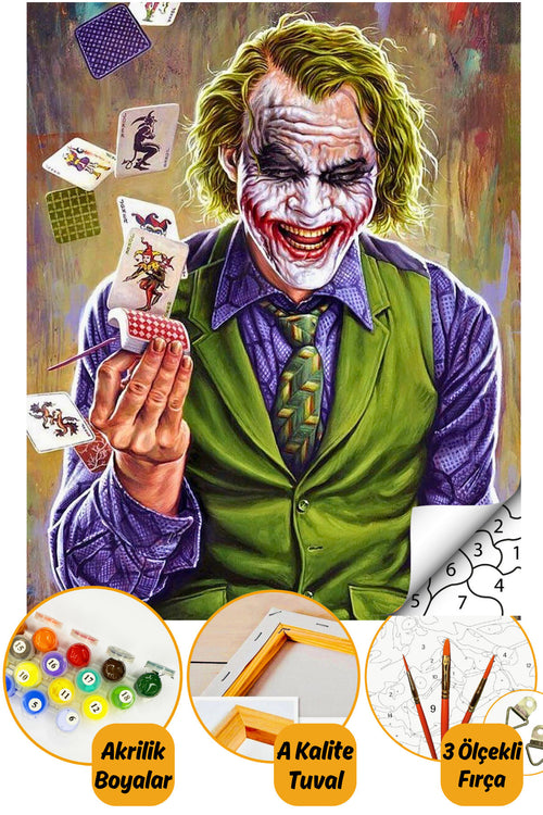 Joker - Sayılarla Boyama Hobi Seti Boyalar Ve Fırçalar Dahil Çerçeveli 40x50 Cm