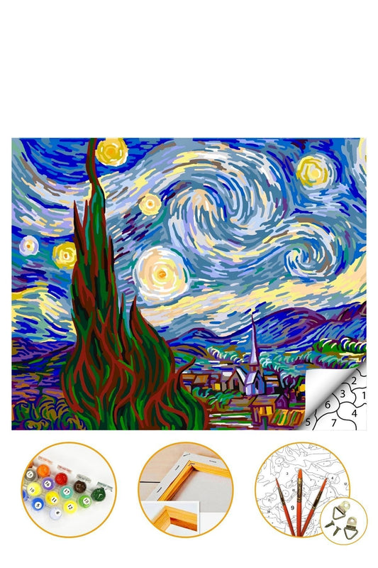 Hobi Sepeti Sayılarla Boyama Hobi Seti "boyalar Ve Fırçalar Dahil Çerçeveli 40x50cm