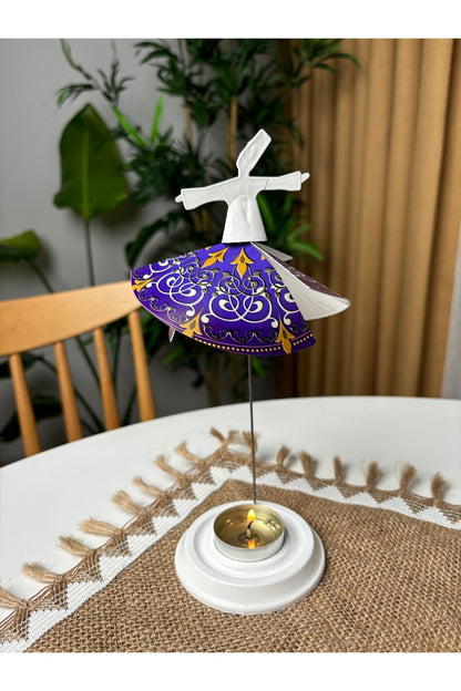 Mum Işığıyla Dönen Semazen - Dönen Mumluk - Isıyla Dönen Mumluk S21
