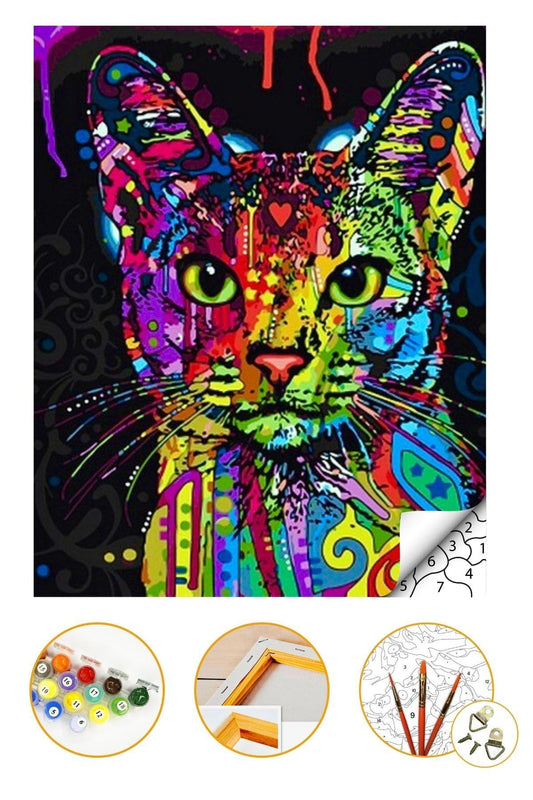 Sayılarla Boyama Seti Kasnaklı 40x50cm Boyalar Ve Fırçalar Dahil