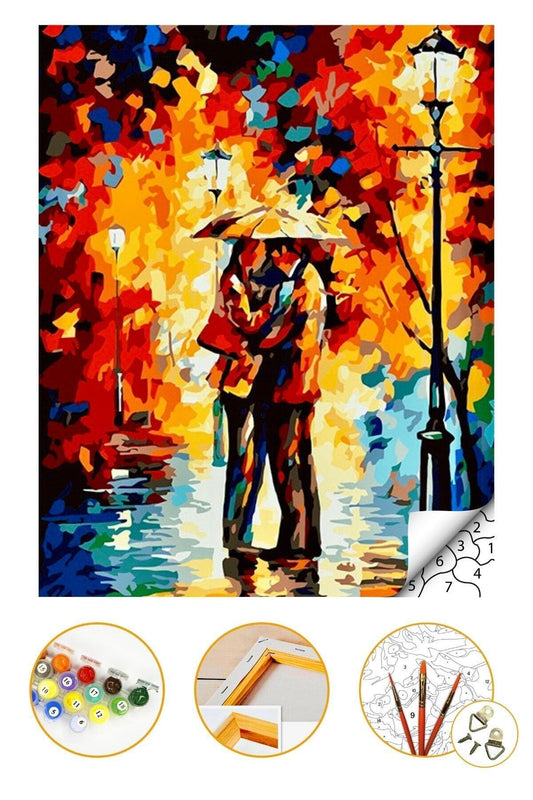 Sayılarla Boyama Seti Kasnaklı 40x50 cm Boyalar ve Fırçalar Dahil