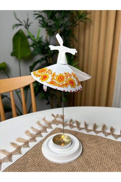Mum Işığıyla Dönen Semazen - Dönen Mumluk - Isıyla Dönen Mumluk S22
