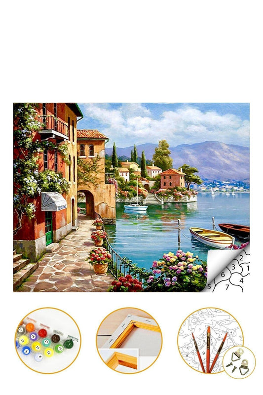 Sayılarla Boyama Hobi Seti 40x50cm Kasnağa Gerilidir