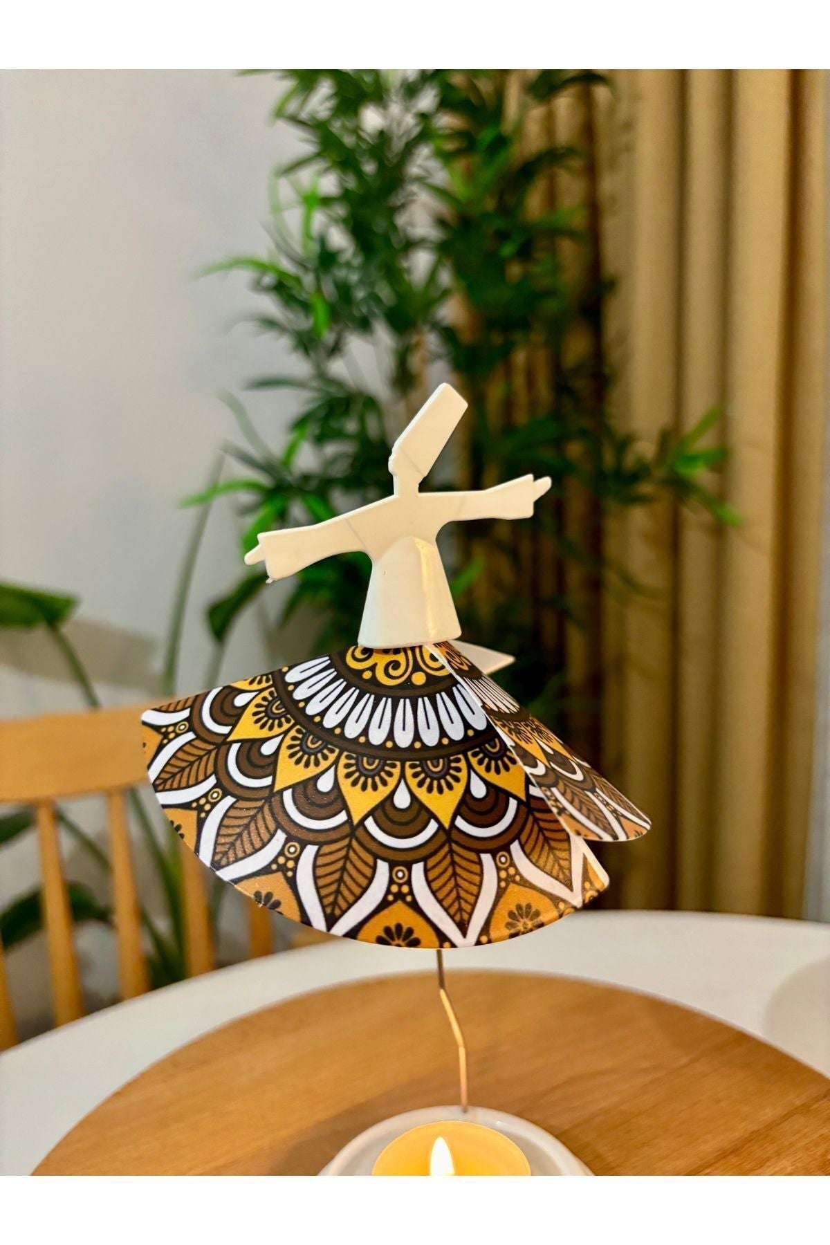 Mum Işığıyla Dönen Semazen - Dönen Mumluk - Kamer