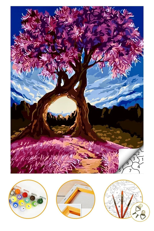 Sayılarla Boyama Seti Kasnaklı 40x50cm Boyalar Ve Fırçalar Dahil