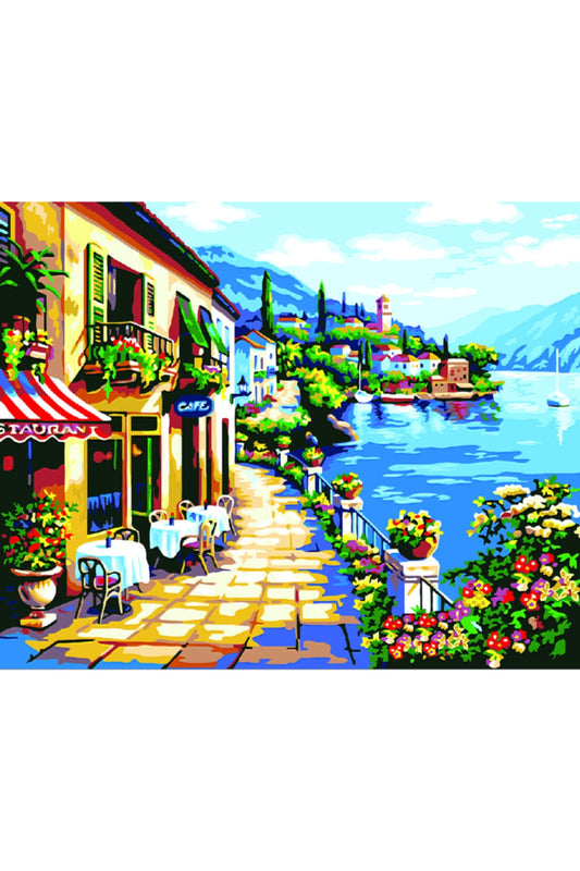 Sayılarla Boyama Hobi Seti Çerçeveli 40x50cm numaralı Akrilik Boya Kendin Yap Tablo Seti