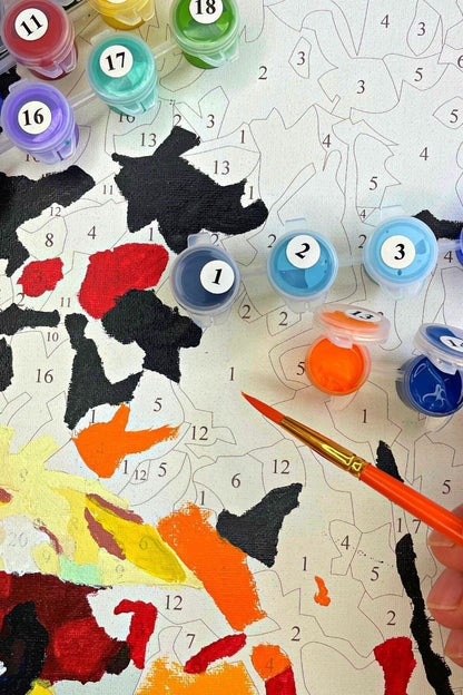 Sayılarla Boyama Seti Kasnaklı 40x50cm Boyalar Ve Fırçalar Dahil - Afrikalı Kadınlar