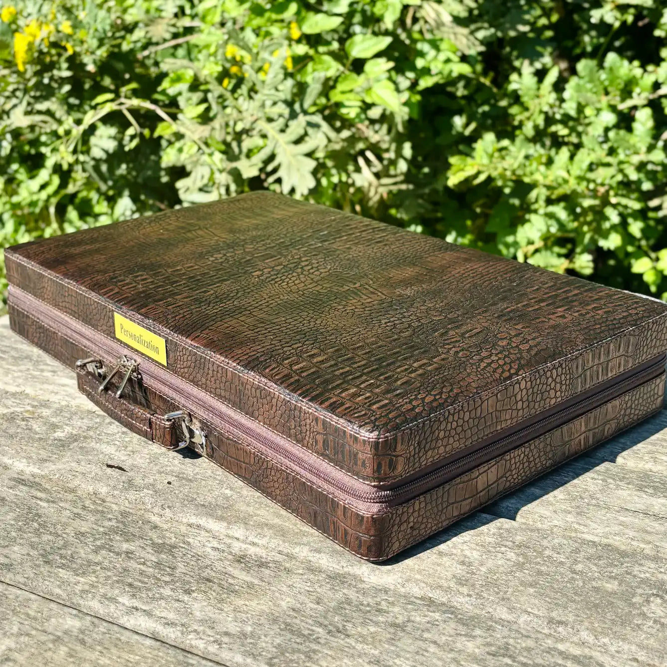 Lüks Büyük Boy Deri Kaplama Tavla Seti, Tavla Seti Deri Kaplı, Hediyelik Tavla Ölçü: 49x24x6 cm